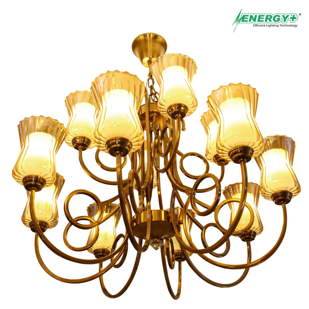 65021-Antic Chandelier 12 point