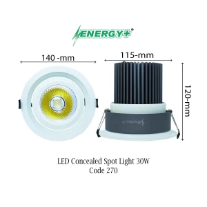 30W Concealed Spot Light  Round WH/WR