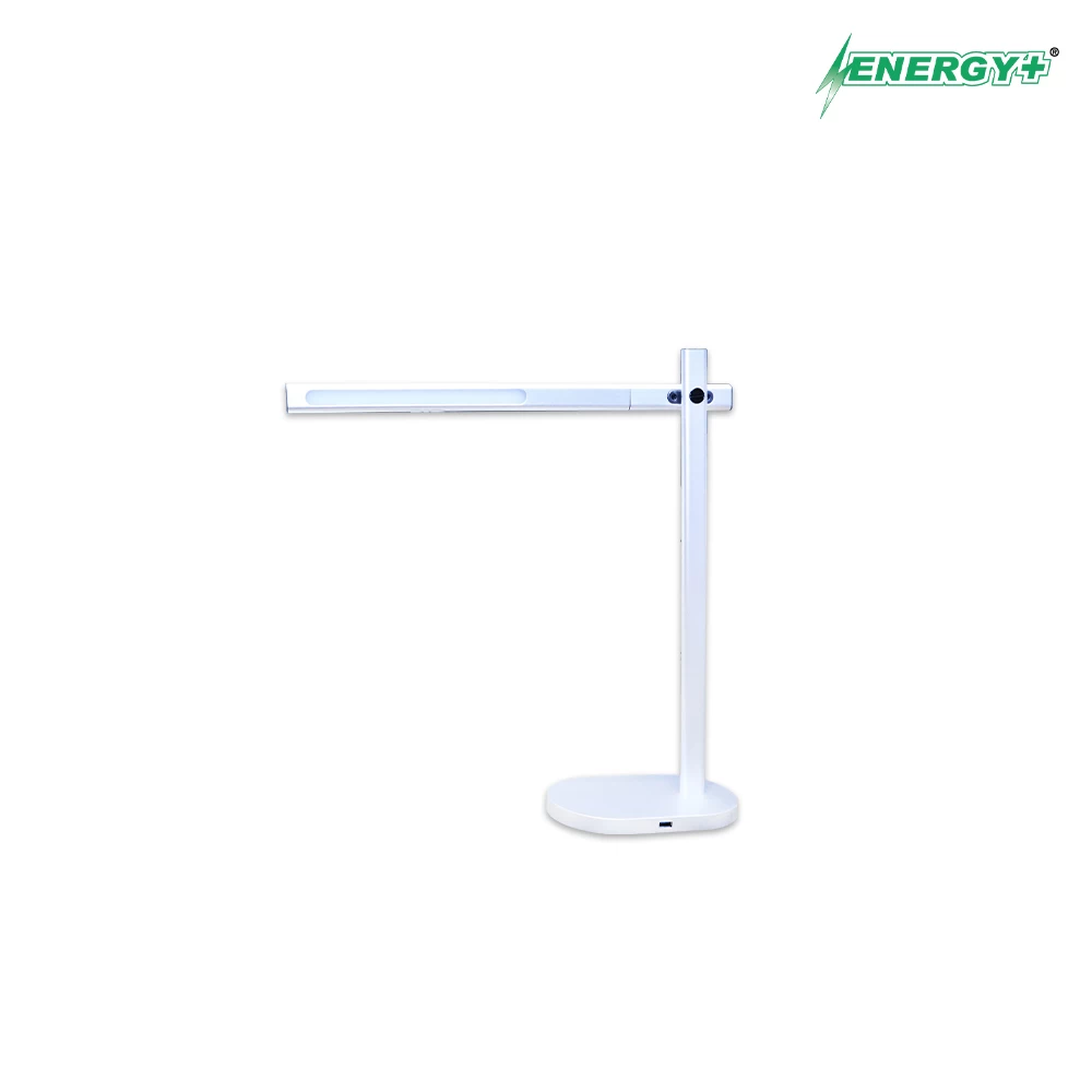 LED Table Lamp Silver/White Body With Wireless Charger