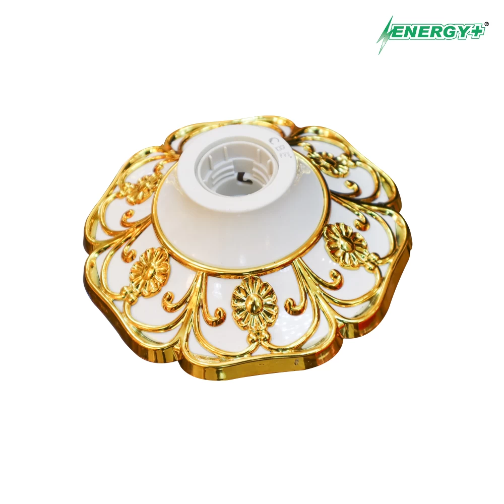 Rose Lamp Holder Gold Rose Lamp Holder Gold