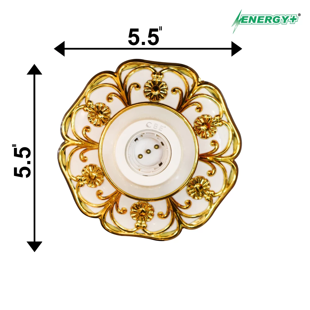 Rose Lamp Holder Gold Rose Lamp Holder Gold
